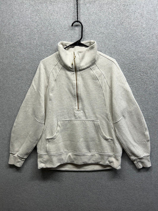 Lululemon Scuba Oversized Funnel-Neck Half Zip Long Size M/L Bone|Gold