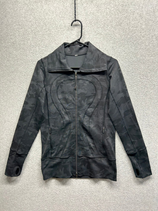Lululemon In Stride Jacket Size 6 Incognito Camo Multi Grey