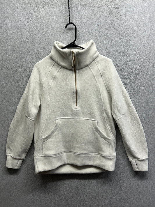 Lululemon Scuba Tumbled Fleece Funnel-Neck Half Zip Size XS/S Bone|Gold