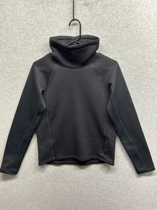 Lululemon Waffle-Knit Funnel-Neck Long-Sleeve Shirt Size 2 Black