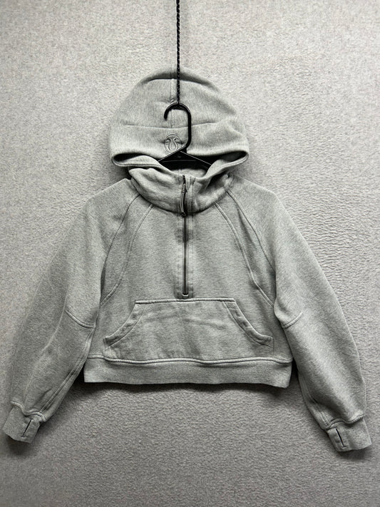 Lululemon Scuba Oversized Half-Zip Hoodie Size XS/S Heathered Core Medium Grey