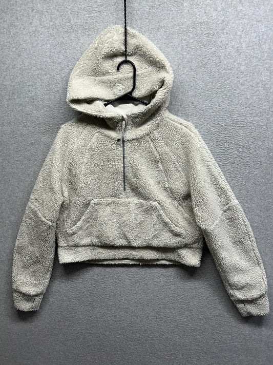 Lululemon Scuba Oversized Half-Zip Fleece Hoodie Size XS/S Bone
