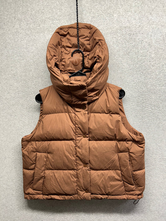 Lululemon Wunder Puff Cropped Vest Size 8 (Square) Roasted Brown