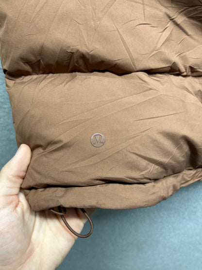 Lululemon Wunder Puff Cropped Vest Size 8 (Square) Roasted Brown