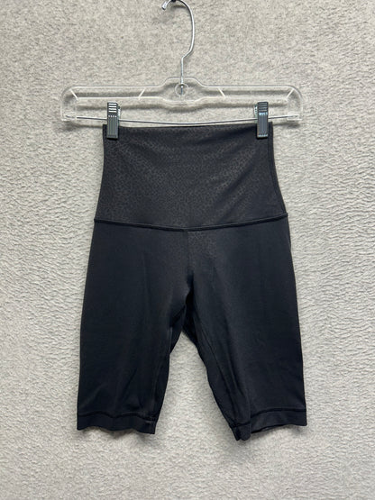 Lululemon Align Super High Rise Short 10" Size 2 Formulate Emboss Black
