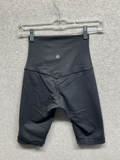Lululemon Align Super High Rise Short 10" Size 2 Formulate Emboss Black
