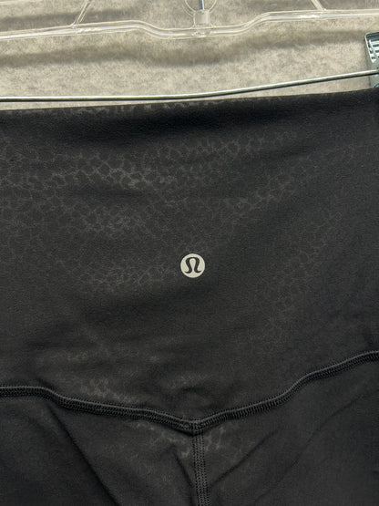 Lululemon Align Super High Rise Short 10" Size 2 Formulate Emboss Black