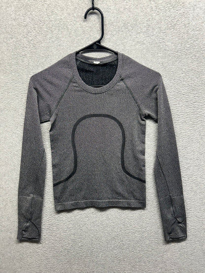 Lululemon Swiftly Tech Long Sleeve Crew Sparkle Size 2 Gray