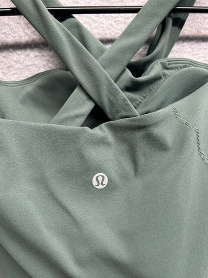 Lululemon Align Keyhole Halter Tank Top Size 4 (Square) Dark Forest