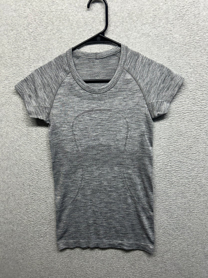 Lululemon Swiftly Tech Short Sleeve Crew Size 4 Heathered Slate