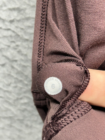 Lululemon Flow Y Bra Nulu Size 6 Cherry Cola