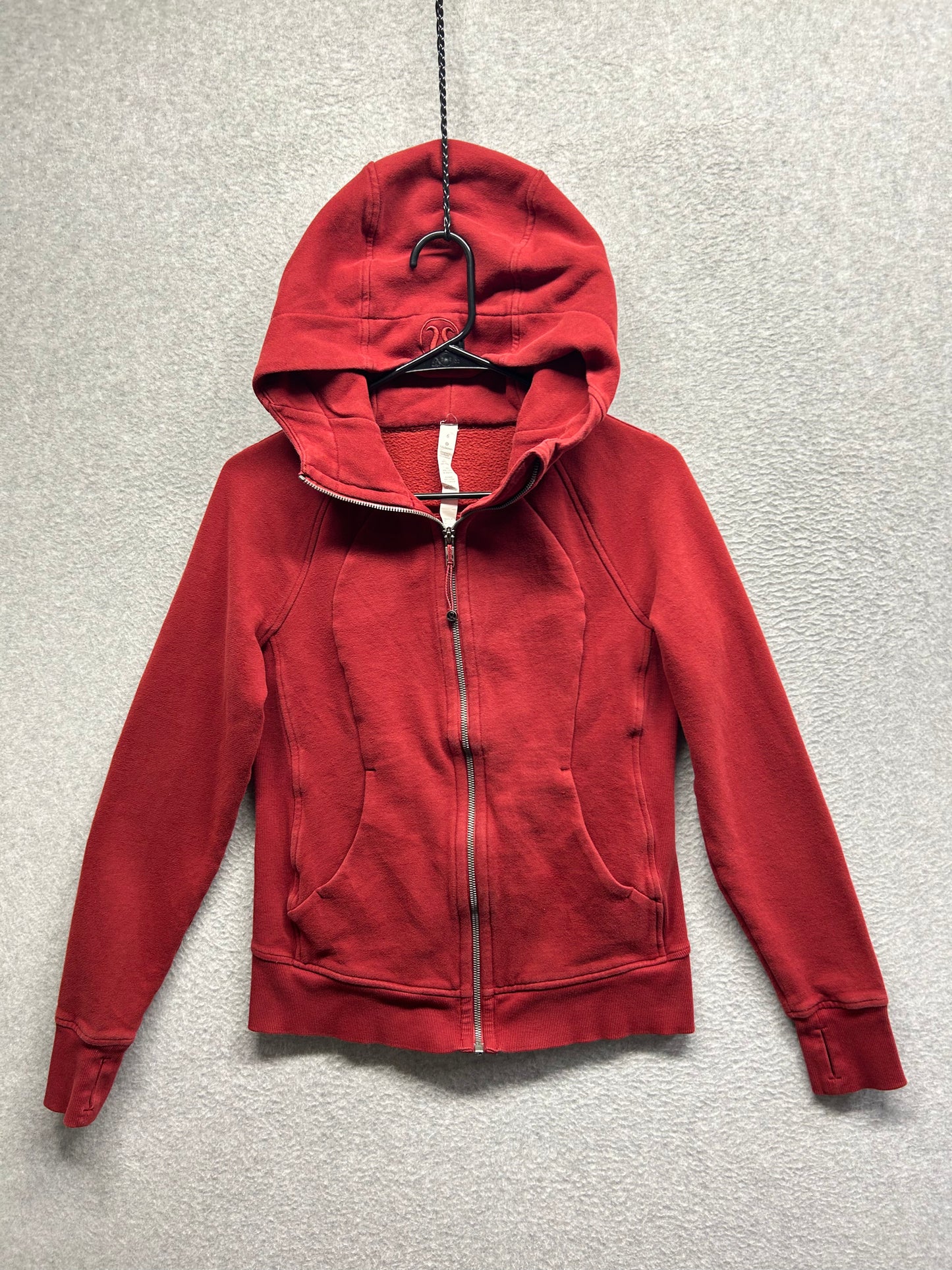 Lululemon Scuba Hoodie Size 6 Dark Sport Red
