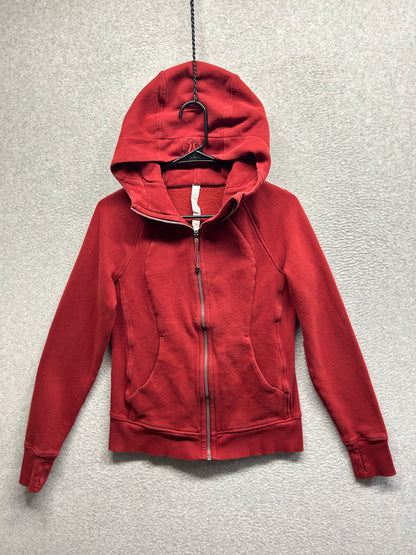 Lululemon Scuba Hoodie Size 6 Dark Sport Red