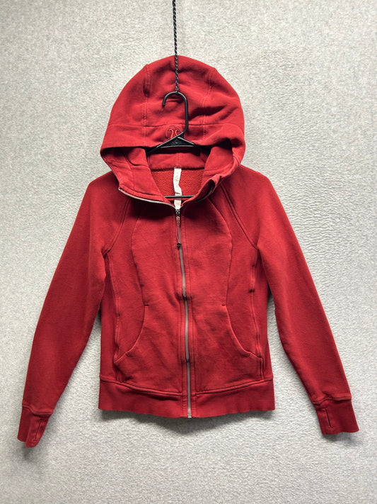 Lululemon Scuba Hoodie Size 6 Dark Sport Red