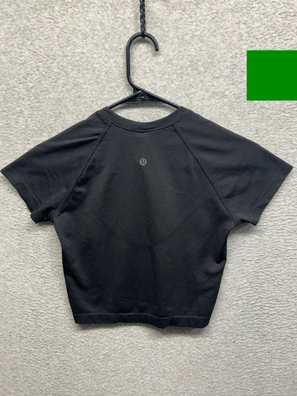 Lululemon Swiftly Tech Cropped Short-Sleeve Shirt 2.0 Size 6 Black