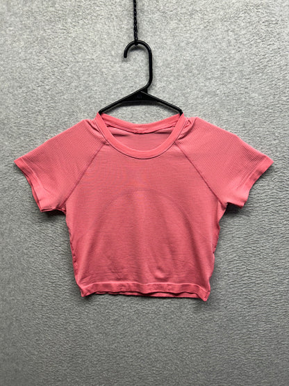 Lululemon Swiftly Tech Cropped Short-Sleeve Shirt 2.0 Size 6 Pink