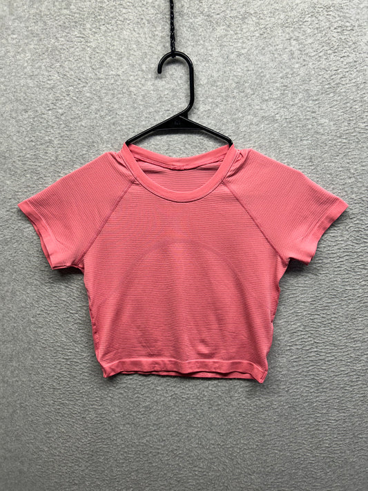 Lululemon Swiftly Tech Cropped Short-Sleeve Shirt 2.0 Size 6 Pink