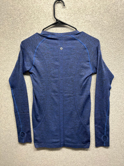 Lululemon Swiftly Tech Long Sleeve Crew Size 6 Sapphire Blue