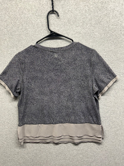 Lululemon Sole Training Short Sleeve Size 6 Sea Spray Alpine White Dark Chrome