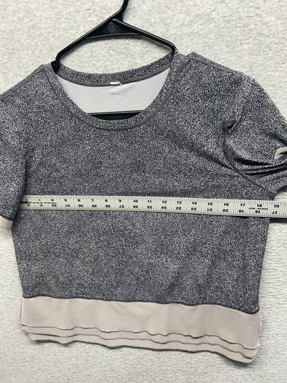 Lululemon Sole Training Short Sleeve Size 6 Sea Spray Alpine White Dark Chrome