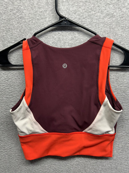 Lululemon Kick Serve Sweat Bra Size 6 Bordeaux Drama