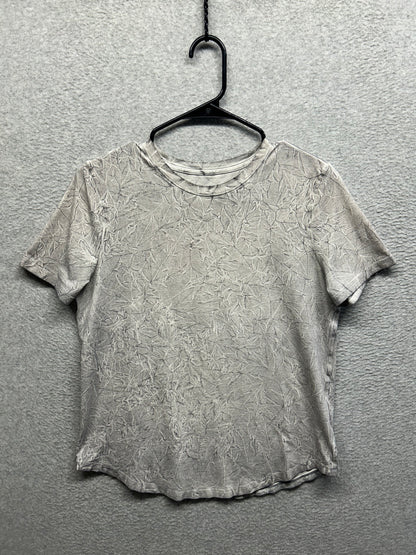 Lululemon Love Crew T-Shirt Size 6  Summit Wash Graphite Grey