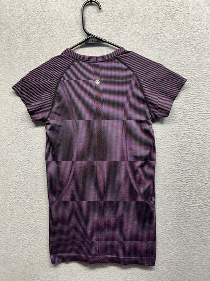 Lululemon Swiftly Tech Short Sleeve Crew Size 6 Striped Multi Purple