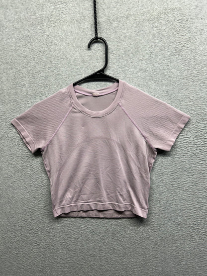 Lululemon Swiftly Tech Cropped Long-Sleeve Shirt 2.0 Size 6 Pink