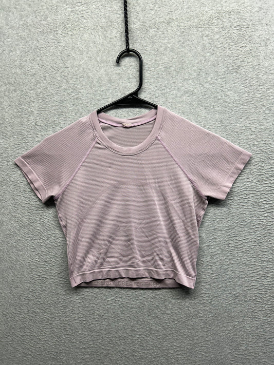 Lululemon Swiftly Tech Cropped Long-Sleeve Shirt 2.0 Size 6 Pink