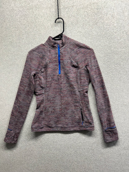 Lululemon Its Rulu Run Half-Zip Size 6 Data Rush Jacquard Anchor Symphony Blue