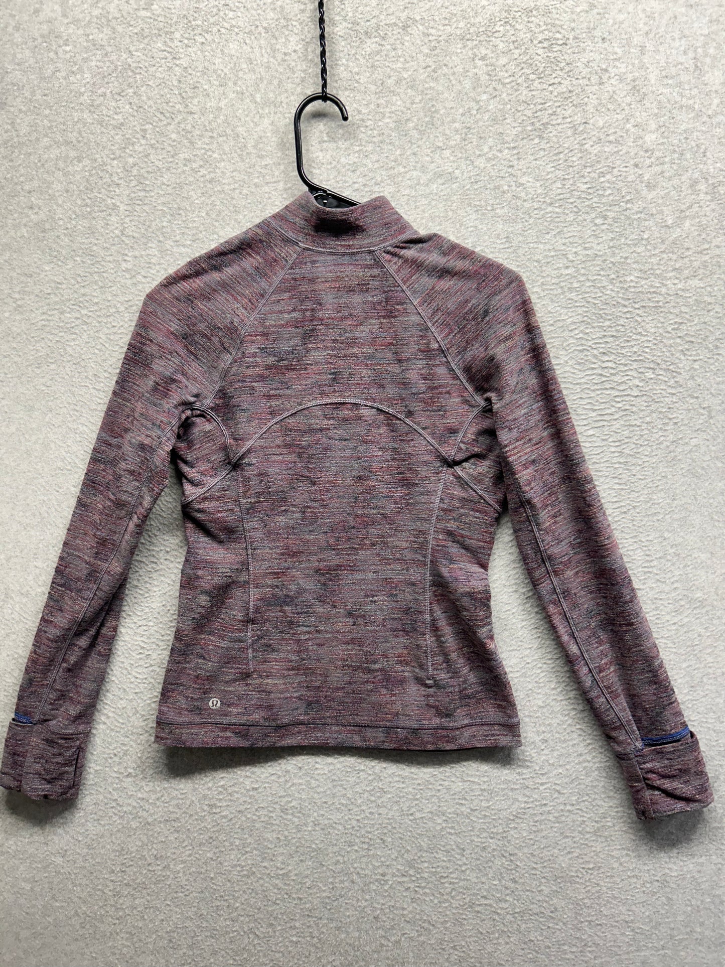 Lululemon Its Rulu Run Half-Zip Size 6 Data Rush Jacquard Anchor Symphony Blue