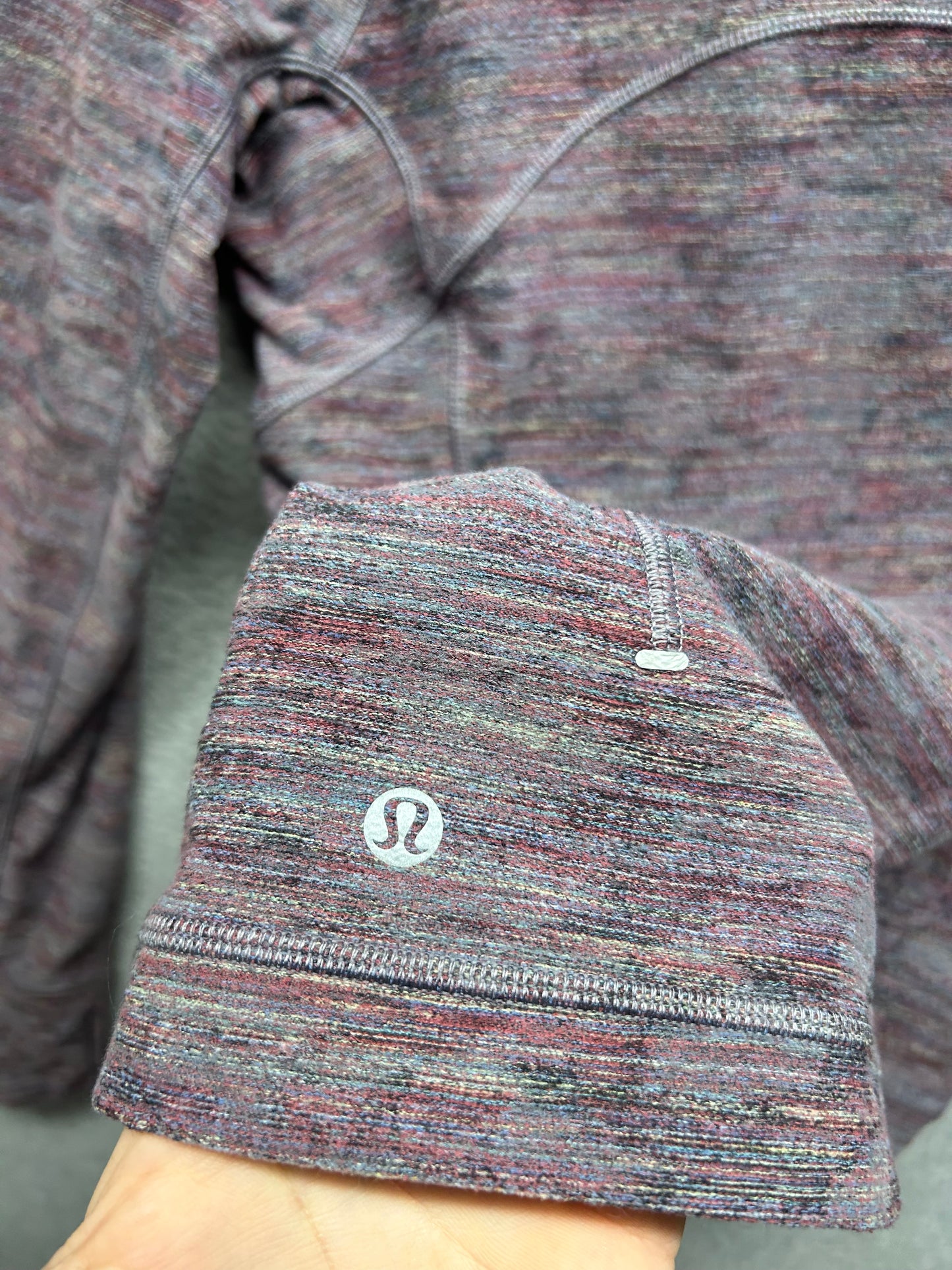 Lululemon Its Rulu Run Half-Zip Size 6 Data Rush Jacquard Anchor Symphony Blue