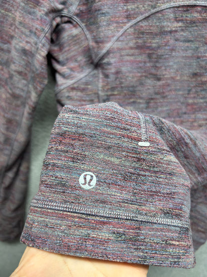Lululemon Its Rulu Run Half-Zip Size 6 Data Rush Jacquard Anchor Symphony Blue