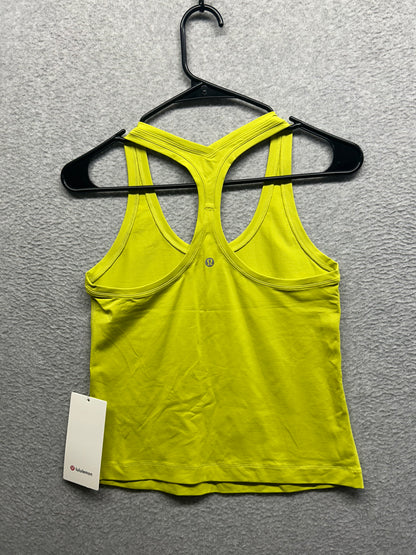 Lululemon Cool Racerback Short Tank Top Luxtreme Size 8 Yellow Serpentine