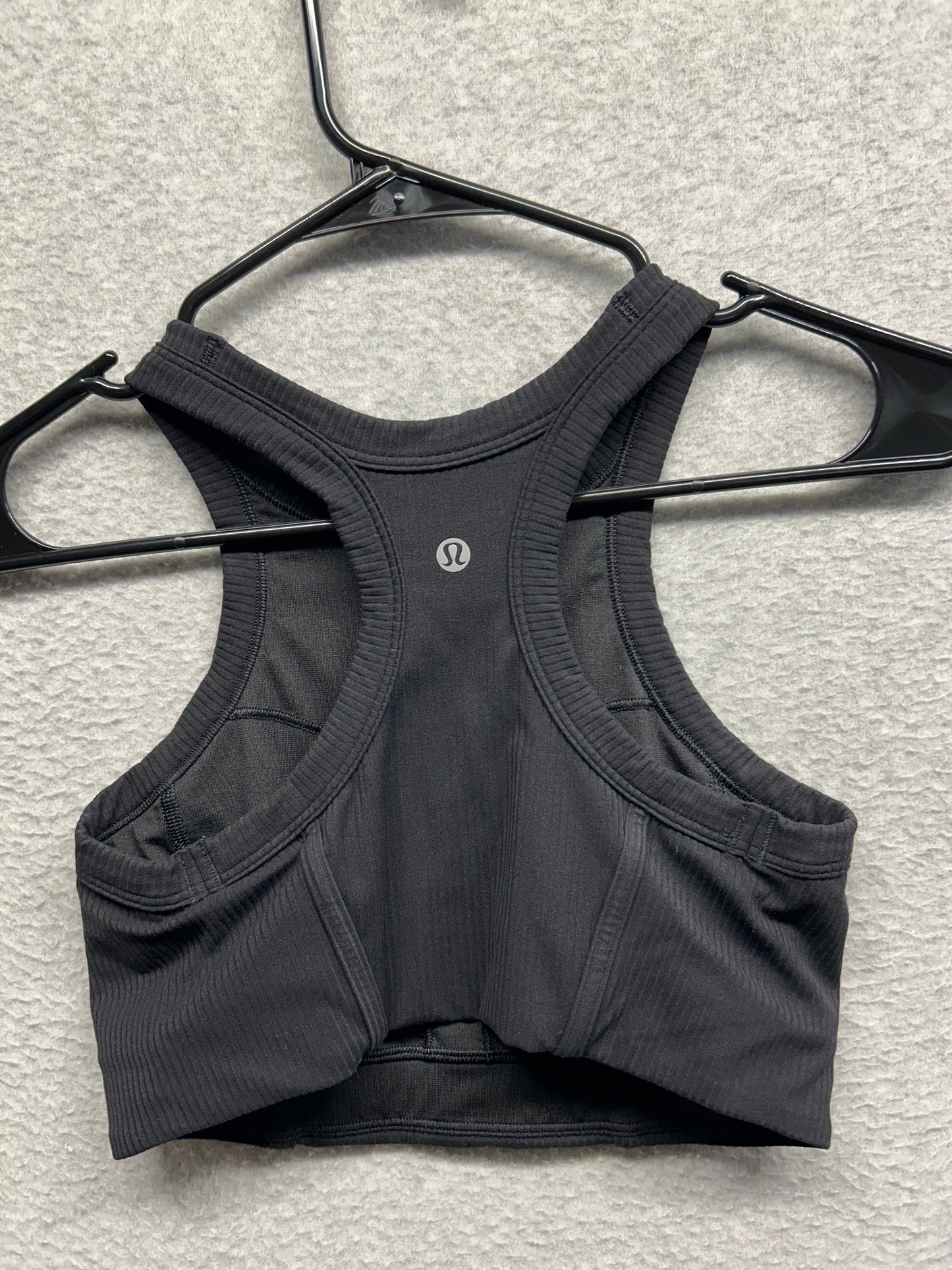 Lululemon Ribbed Nulu High-Neck Yoga Bra Size 8 Black