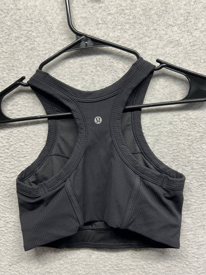 Lululemon Ribbed Nulu High-Neck Yoga Bra Size 8 Black