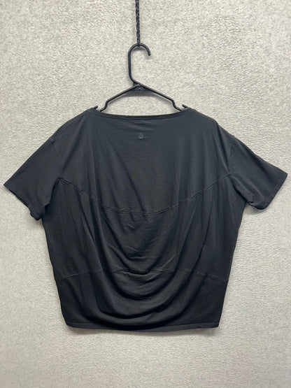 Lululemon Back In Action Short Sleeve Size 8 Black