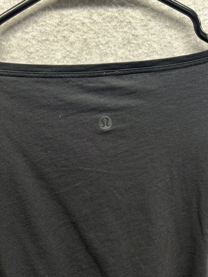 Lululemon Back In Action Short Sleeve Size 8 Black