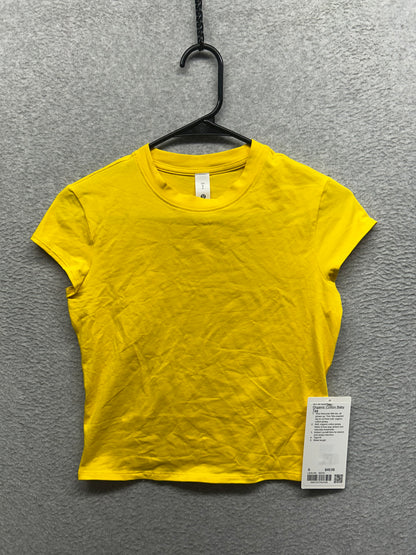 Lululemon Organic Cotton Baby Tee Size S Maize Yellow