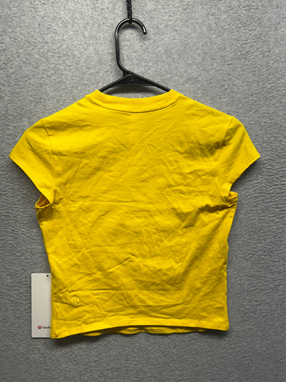 Lululemon Organic Cotton Baby Tee Size S Maize Yellow