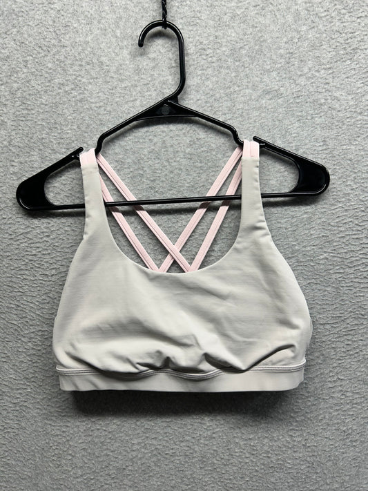 Lululemon Energy Bra Size 10  Chrome | Strawberry Milkshake