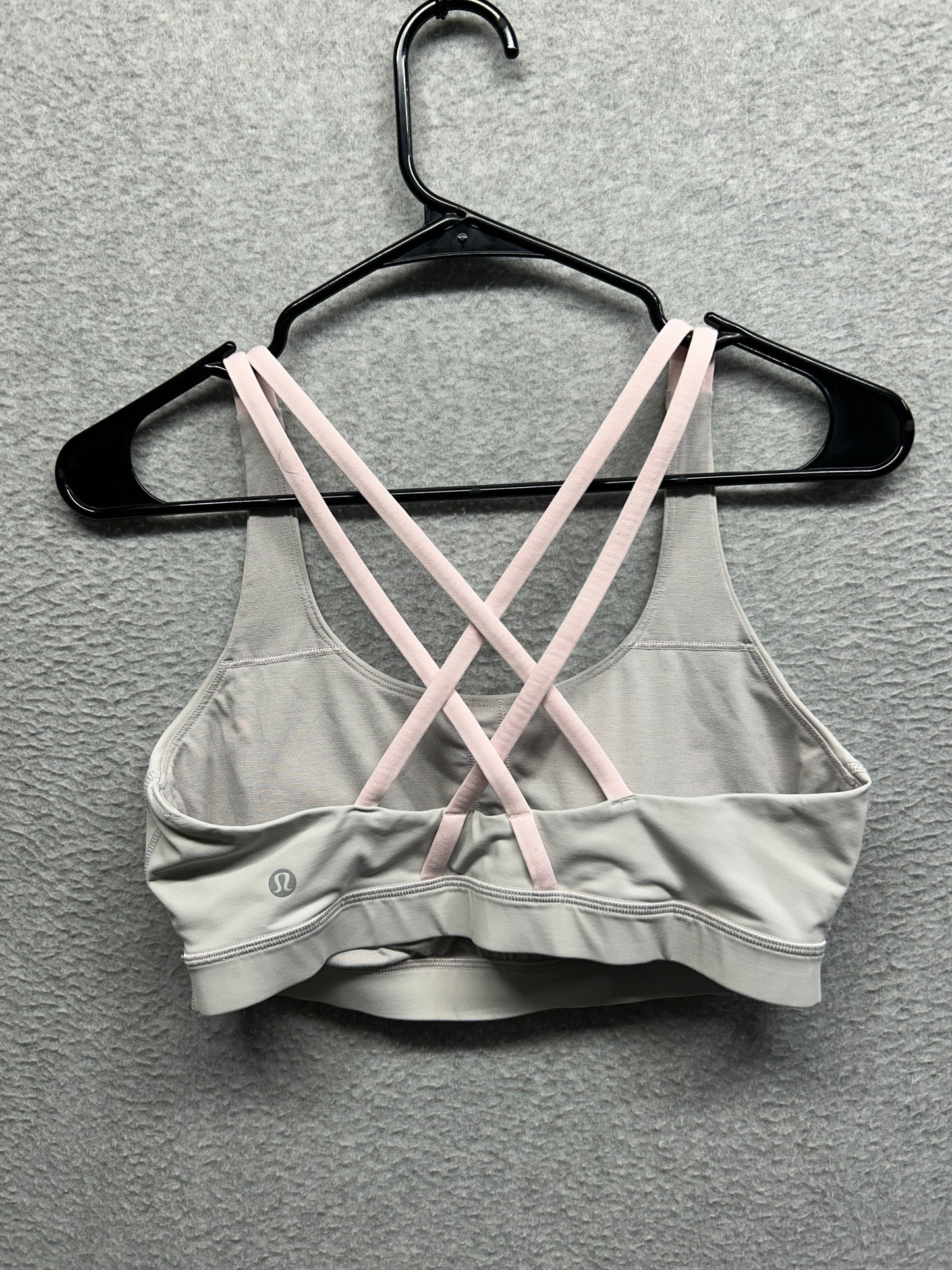 Lululemon Energy Bra Size 10  Chrome | Strawberry Milkshake