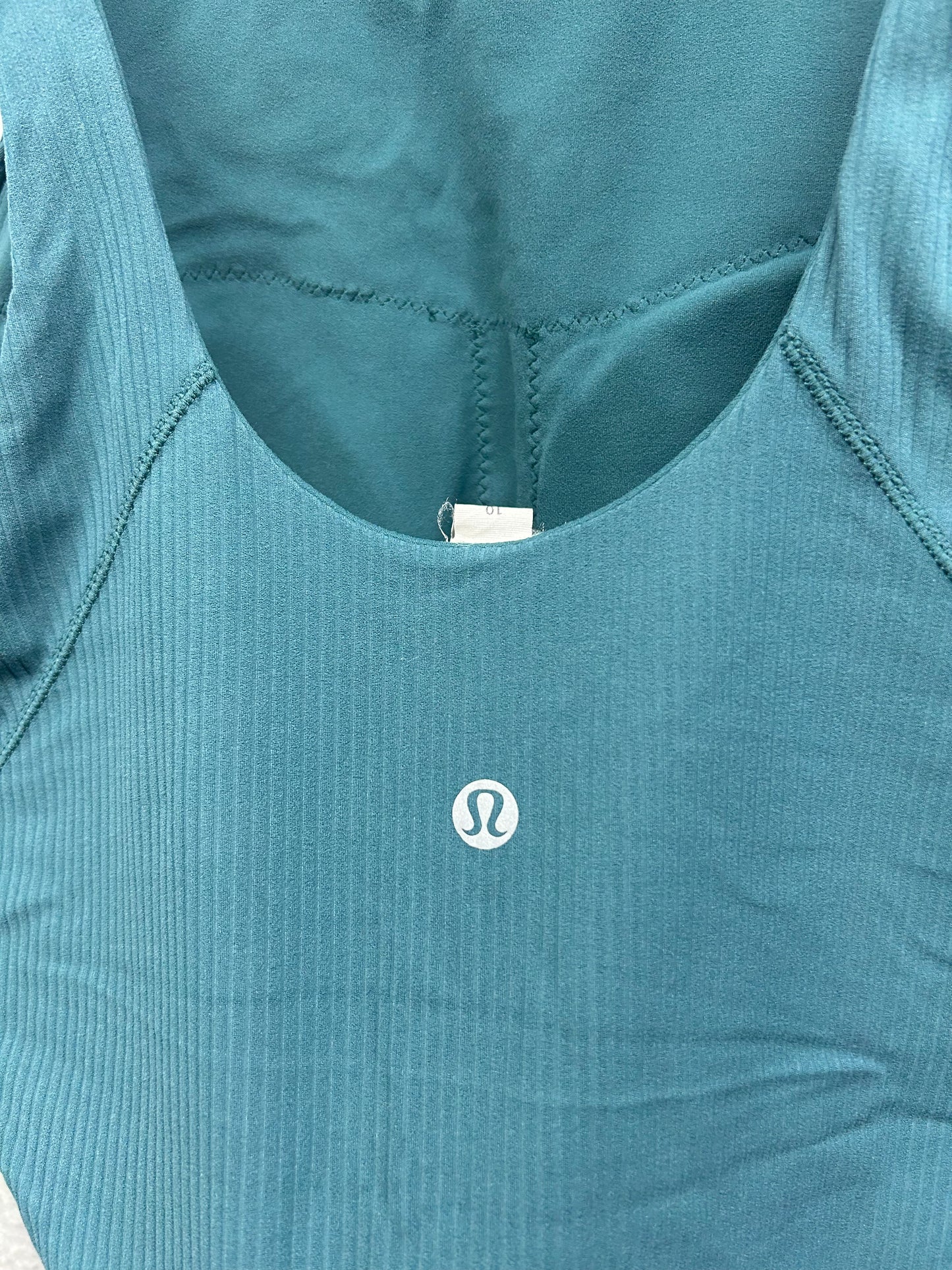 Lululemon Align Ribbed High-Neck Tank Top Size 10 Green Jasper
