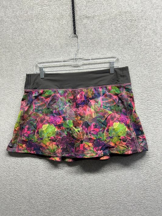 Lululemon Pace Rival Mid-Rise Skirt Size 10 Vivid Floral Tone Multi