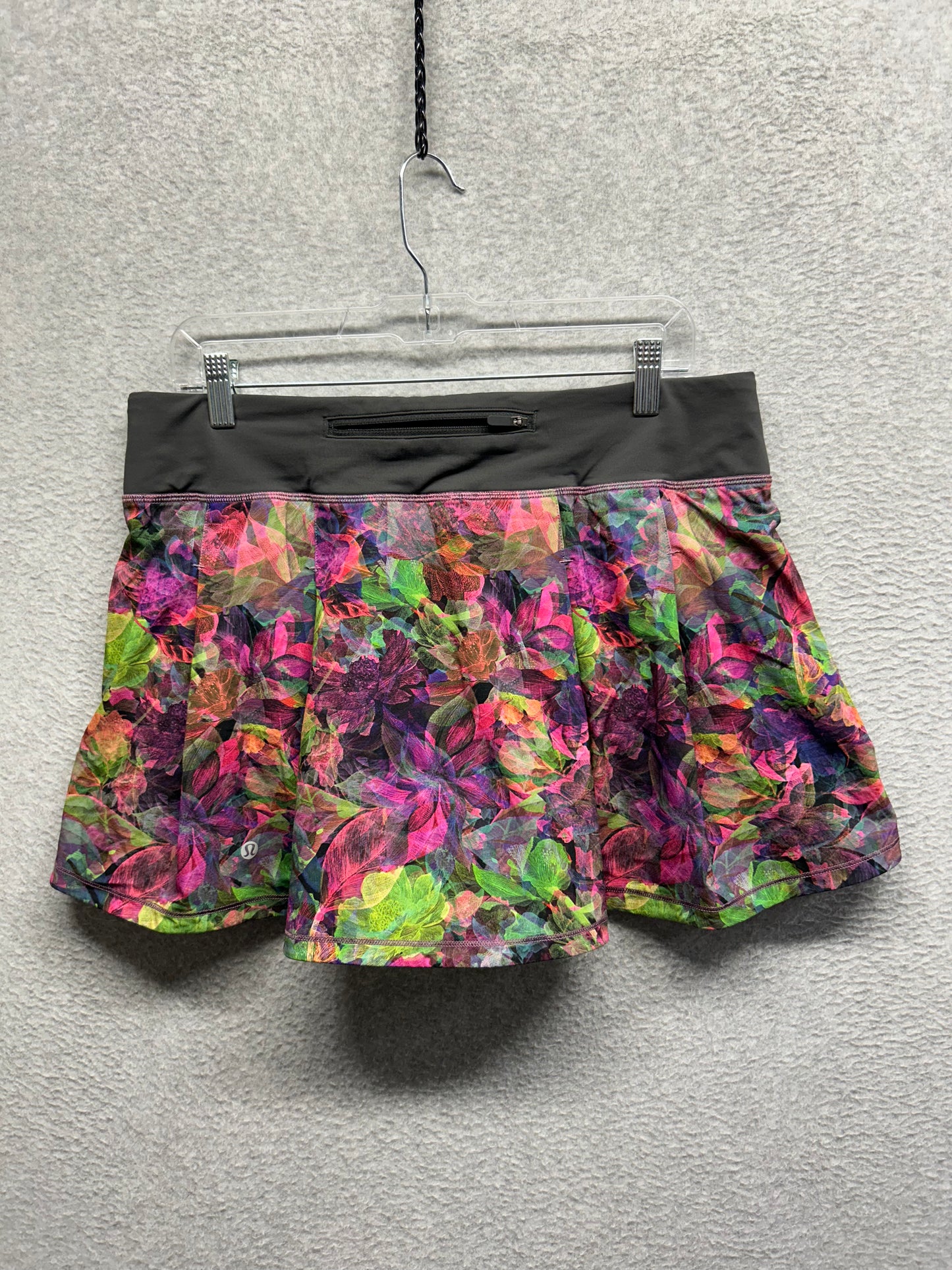 Lululemon Pace Rival Mid-Rise Skirt Size 10 Vivid Floral Tone Multi