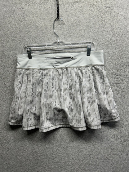Lululemon Pace Rival Skirt 15" Size 10 City Breeze Alpine White Multi
