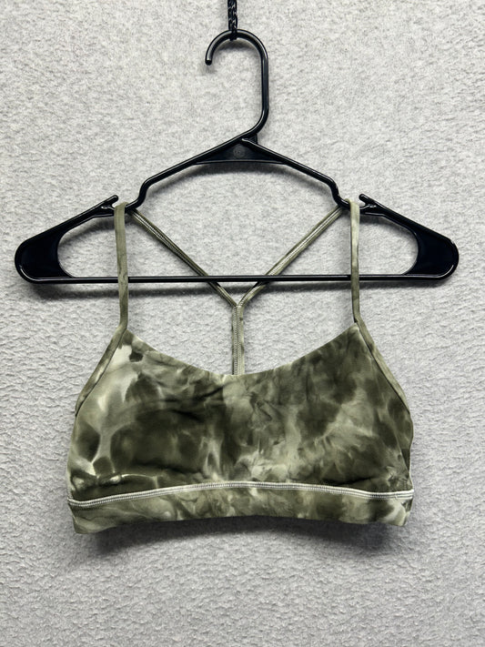 Lululemon Flow Y Nulu Bra Size 8 Diamond Dye Light Sage Medium Olive
