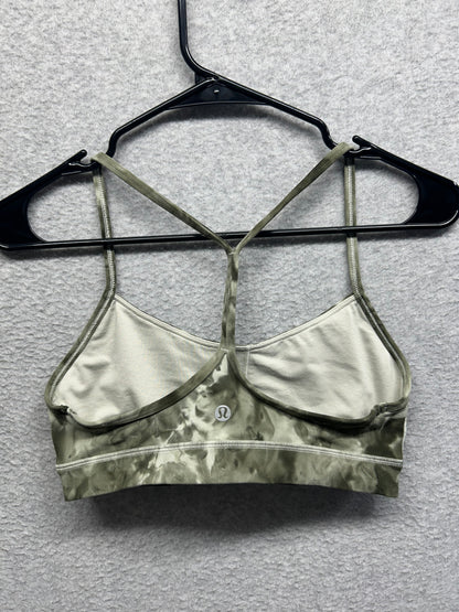 Lululemon Flow Y Nulu Bra Size 8 Diamond Dye Light Sage Medium Olive
