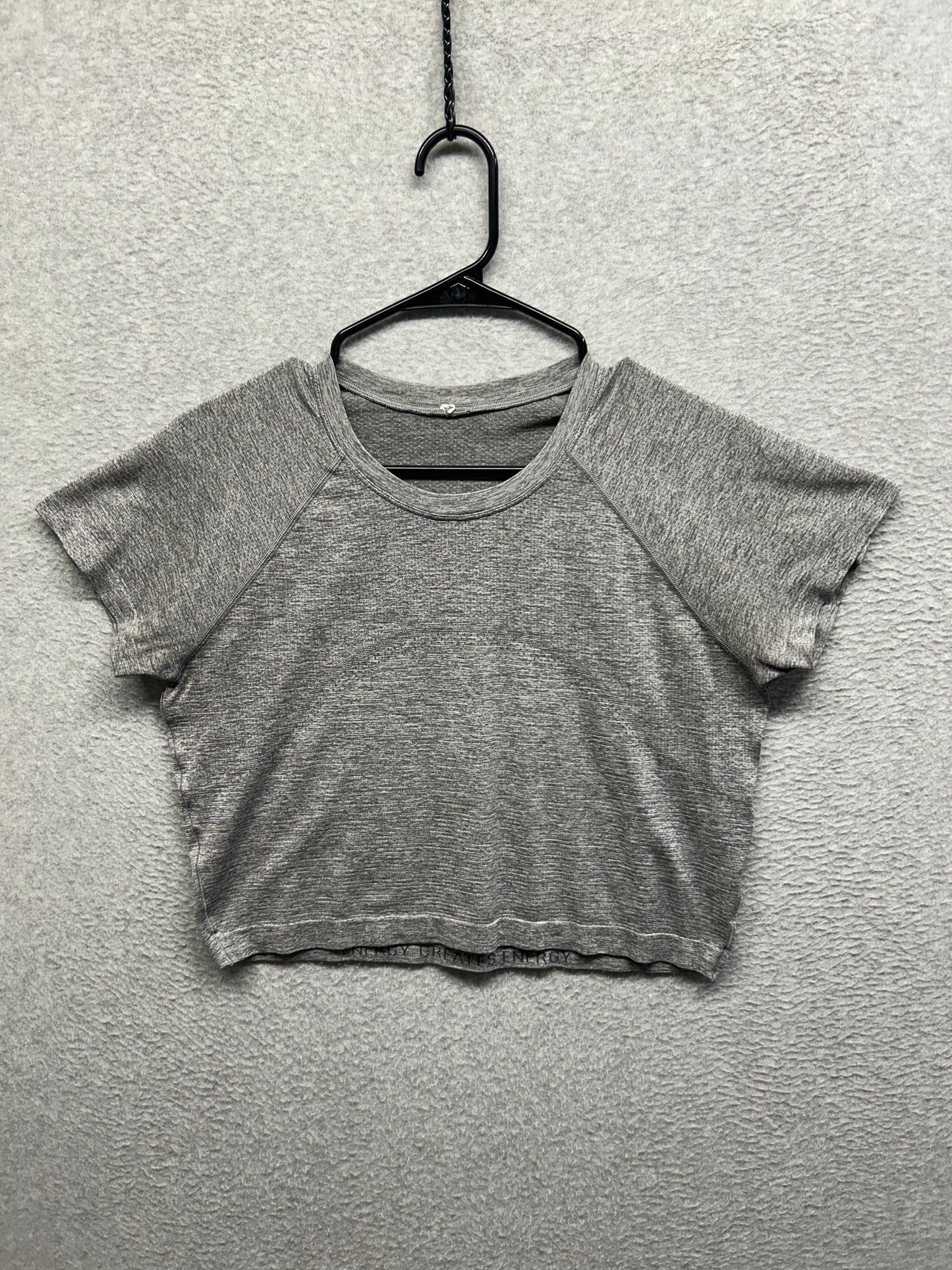 Lululemon Swiftly Tech Cropped Short-Sleeve Shirt 2.0 Size 12 Slate