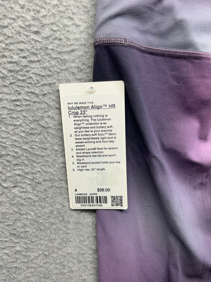 Lululemon Align High-Rise Crop 23" Size 4 Aurora Haze Purple Multi